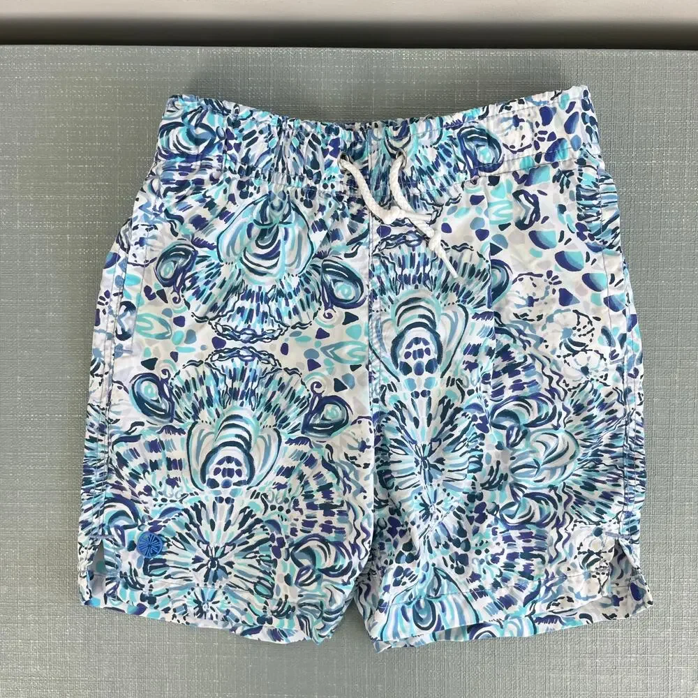 Lilly Pulitzer Junior Capri Trunk Resort White Call My Shell Phone S 4-5
